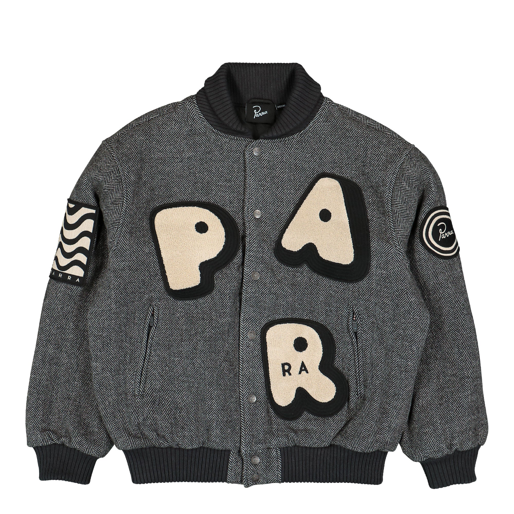 Parra® Rounded PAR Varsity Jacket gray - nxOimBCL