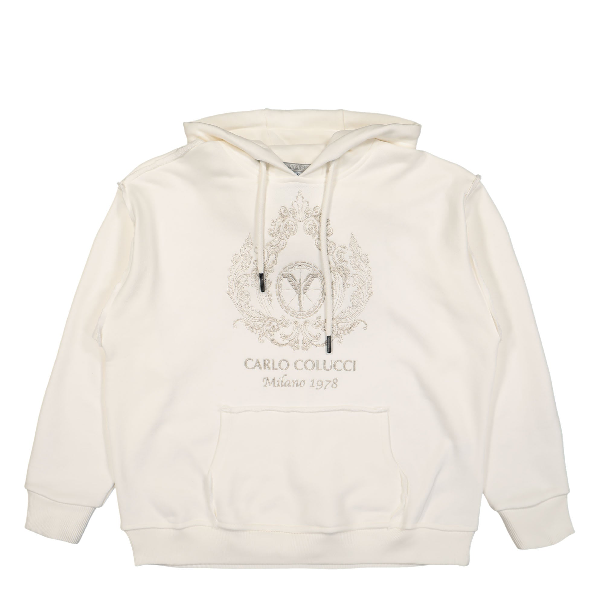 Carlo Colucci® Oversize Hoodie white - BcJO6v9Q