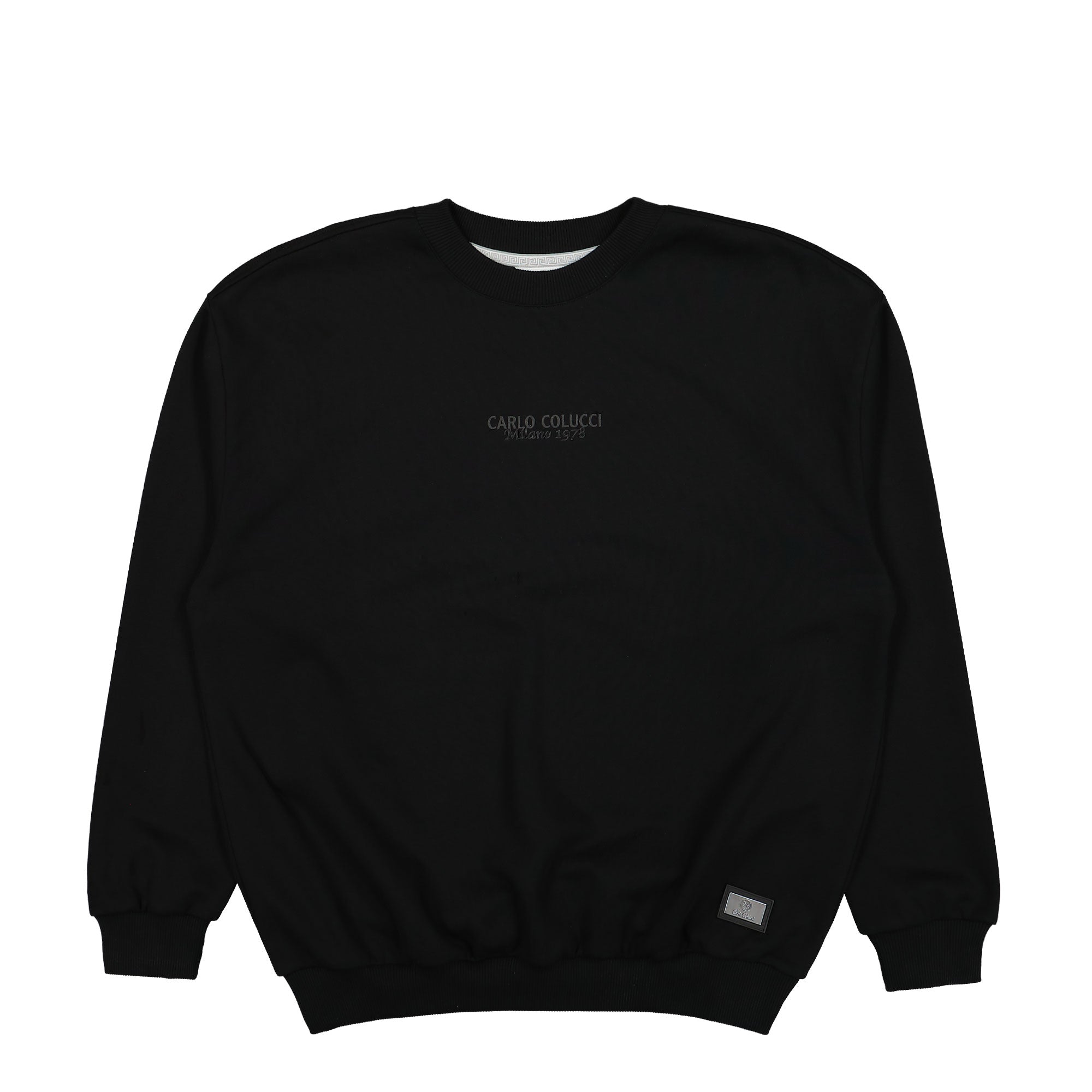 Carlo Colucci® Basic Line Sweatshirt black - 2vvRz20f