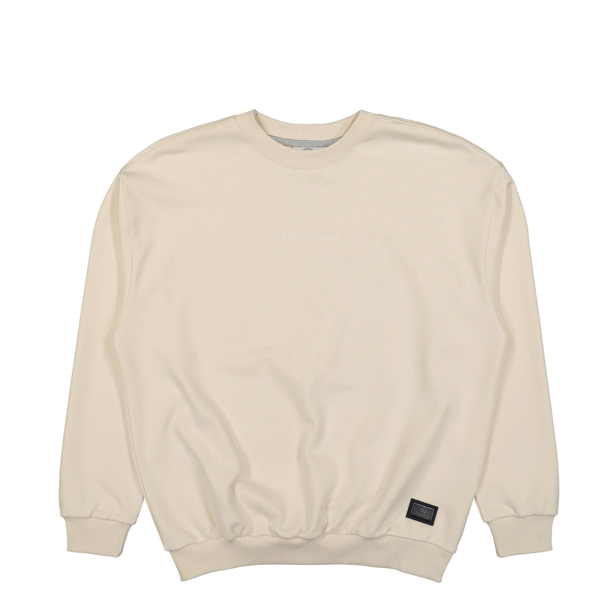 Carlo Colucci® Basic Line Sweatshirt beige - ThYUhOC6