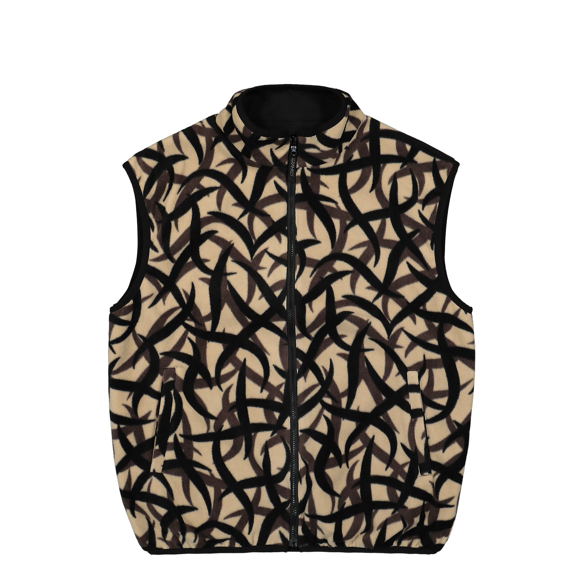 Gramicci® Reversible Fleece Vest black / beige - 205lvSS7