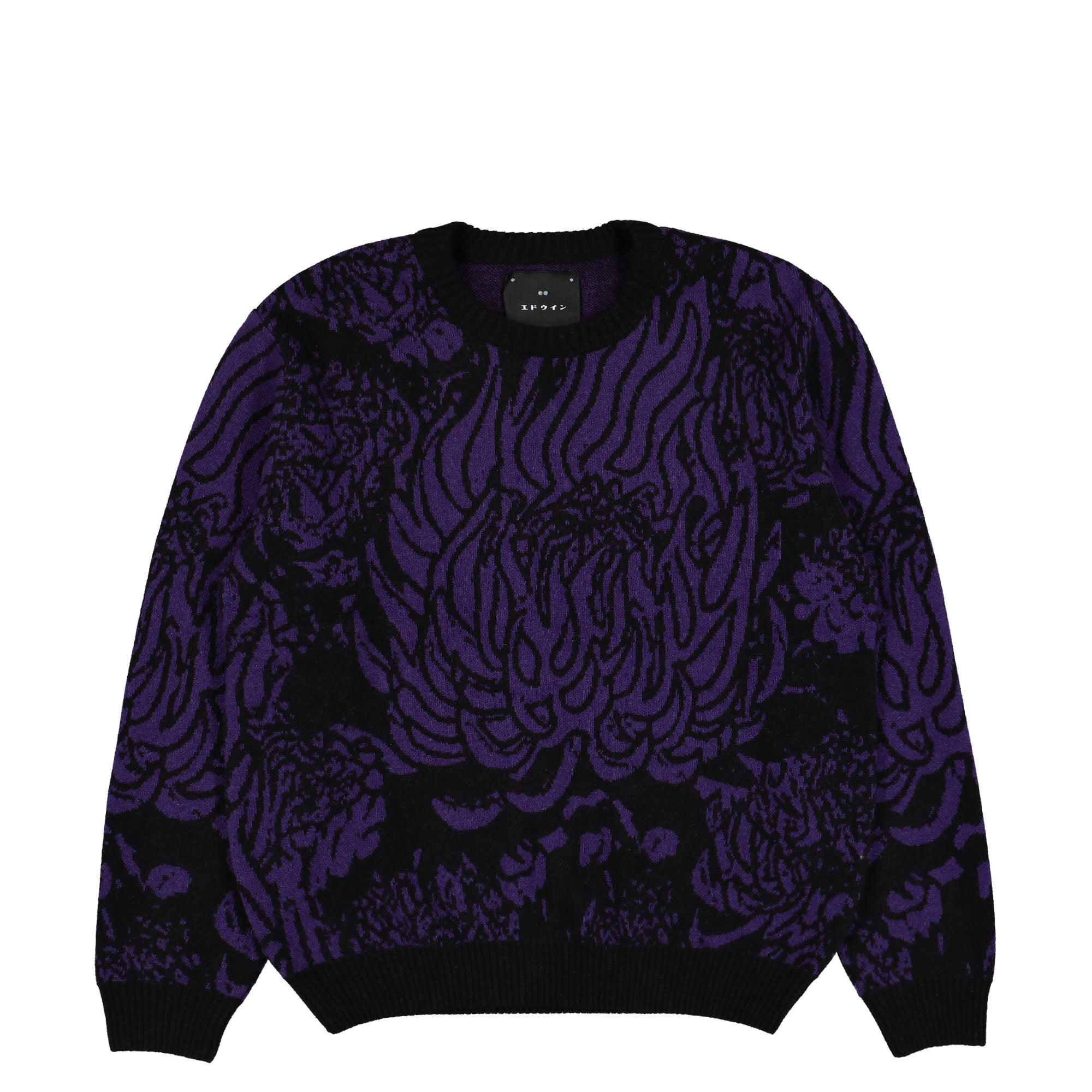 Edwin® Allover Sweater black / purple - zGvwE5cp