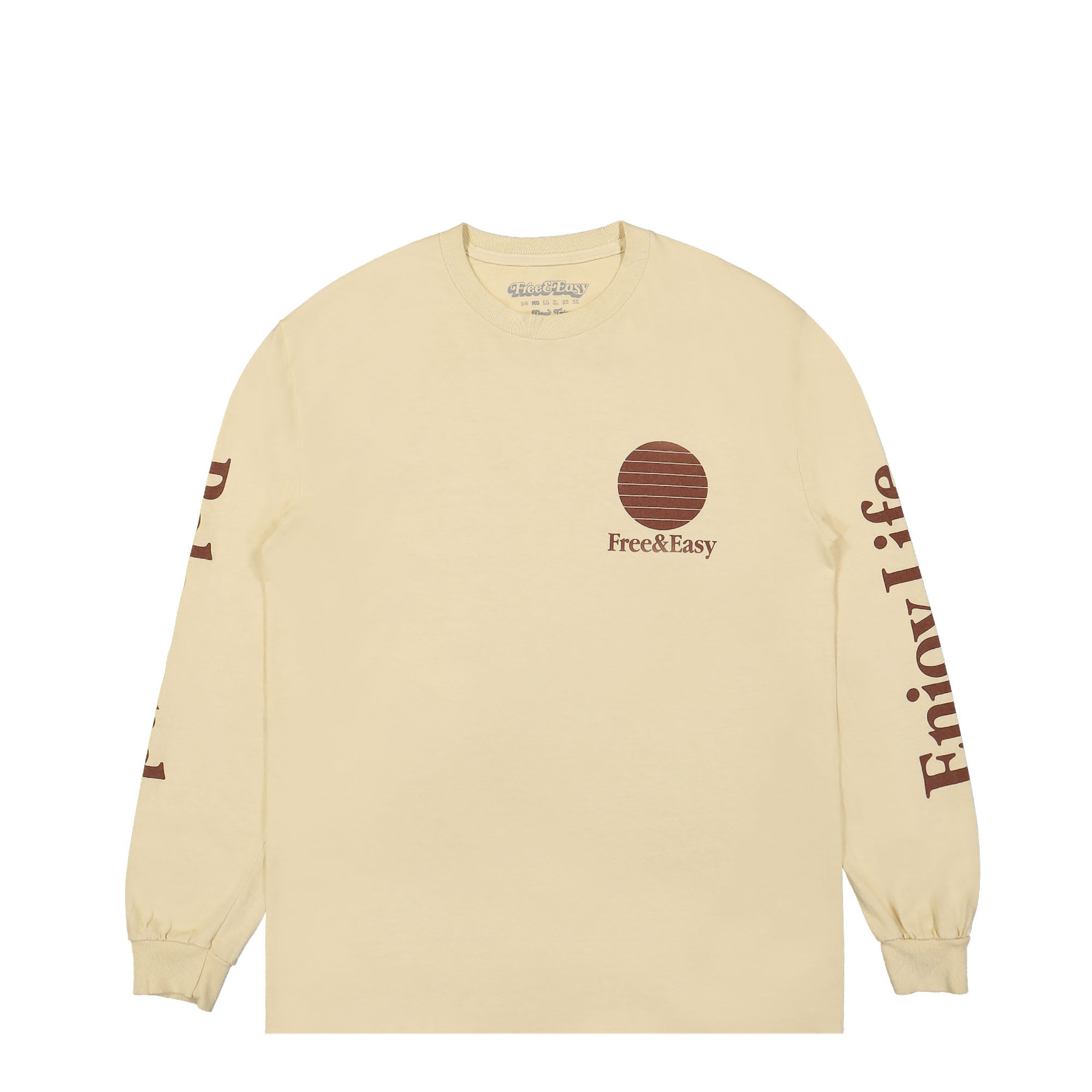 Free & Easy® Three Palms LS Tee beige - v5gsaaTy