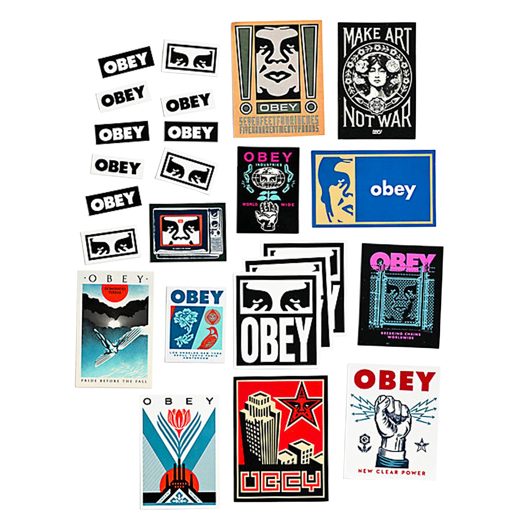 Obey® Sticker Pack 7 multicolored - mGGvFRdq