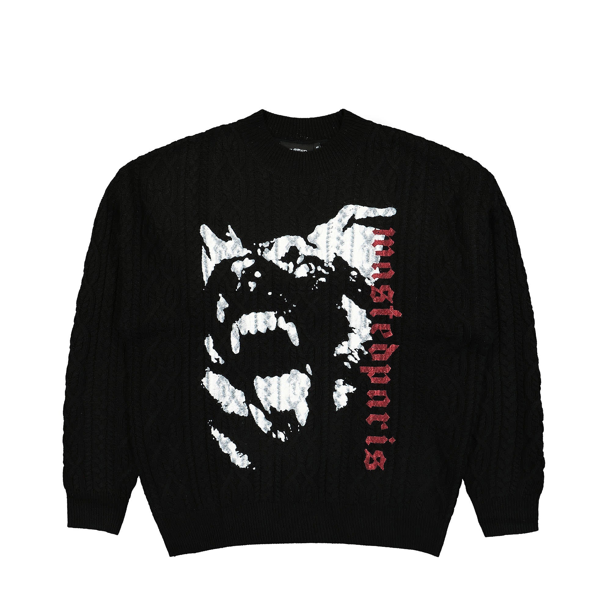 Wasted Paris® Cable Creep Knit Sweater black - H44au6fd