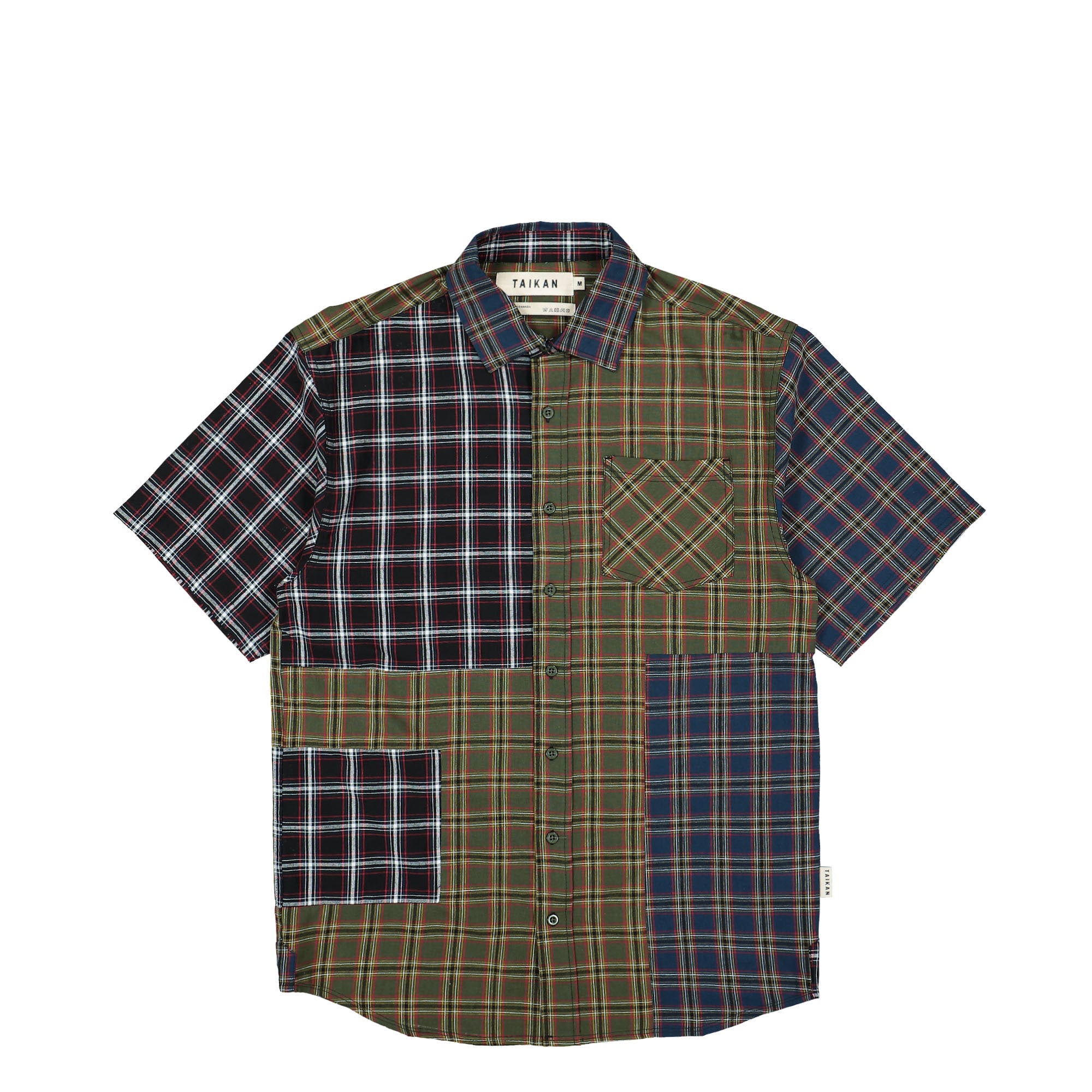 Taikan® Patchwork S/S Shirt multicolored / olive - yaIAnij8