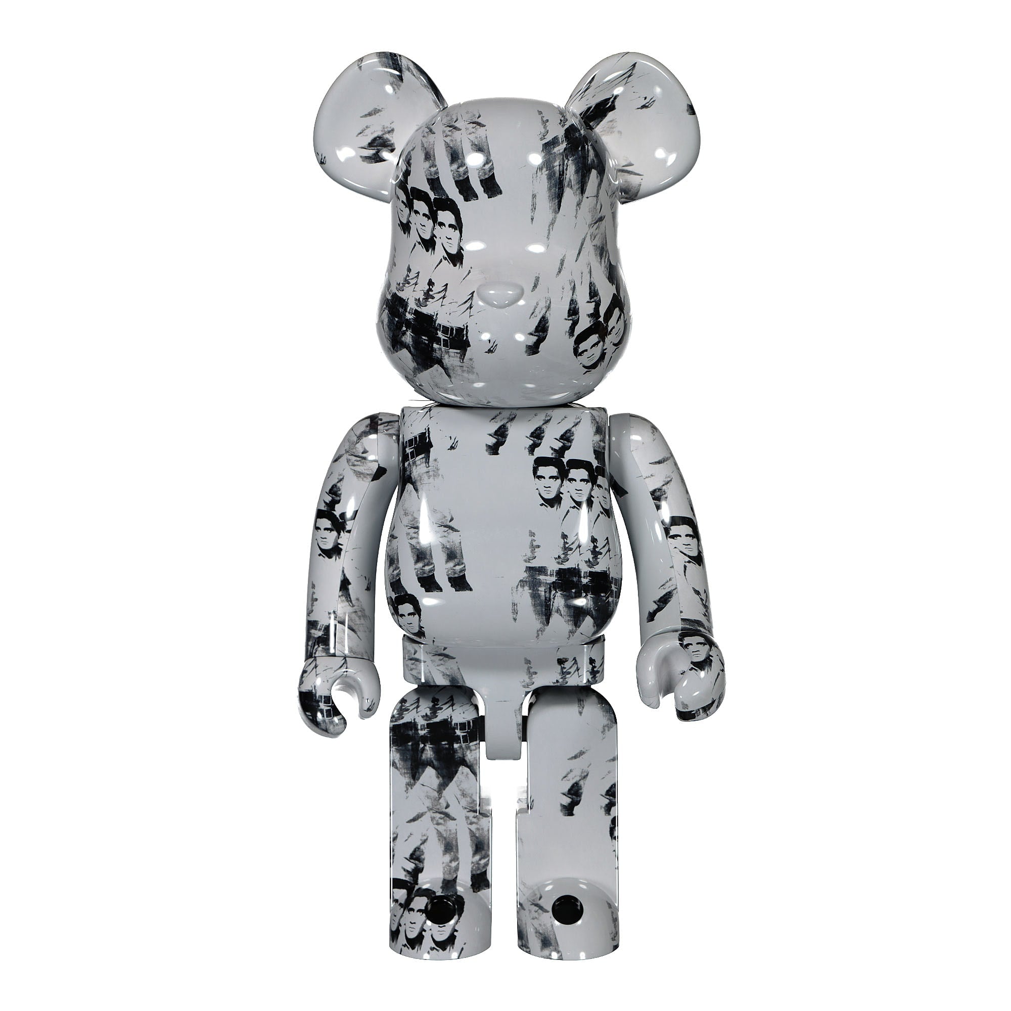 Medicom® Be@rbrick Andy Warhols Elvis Presley 1000% black / gray - oq1xf2V9