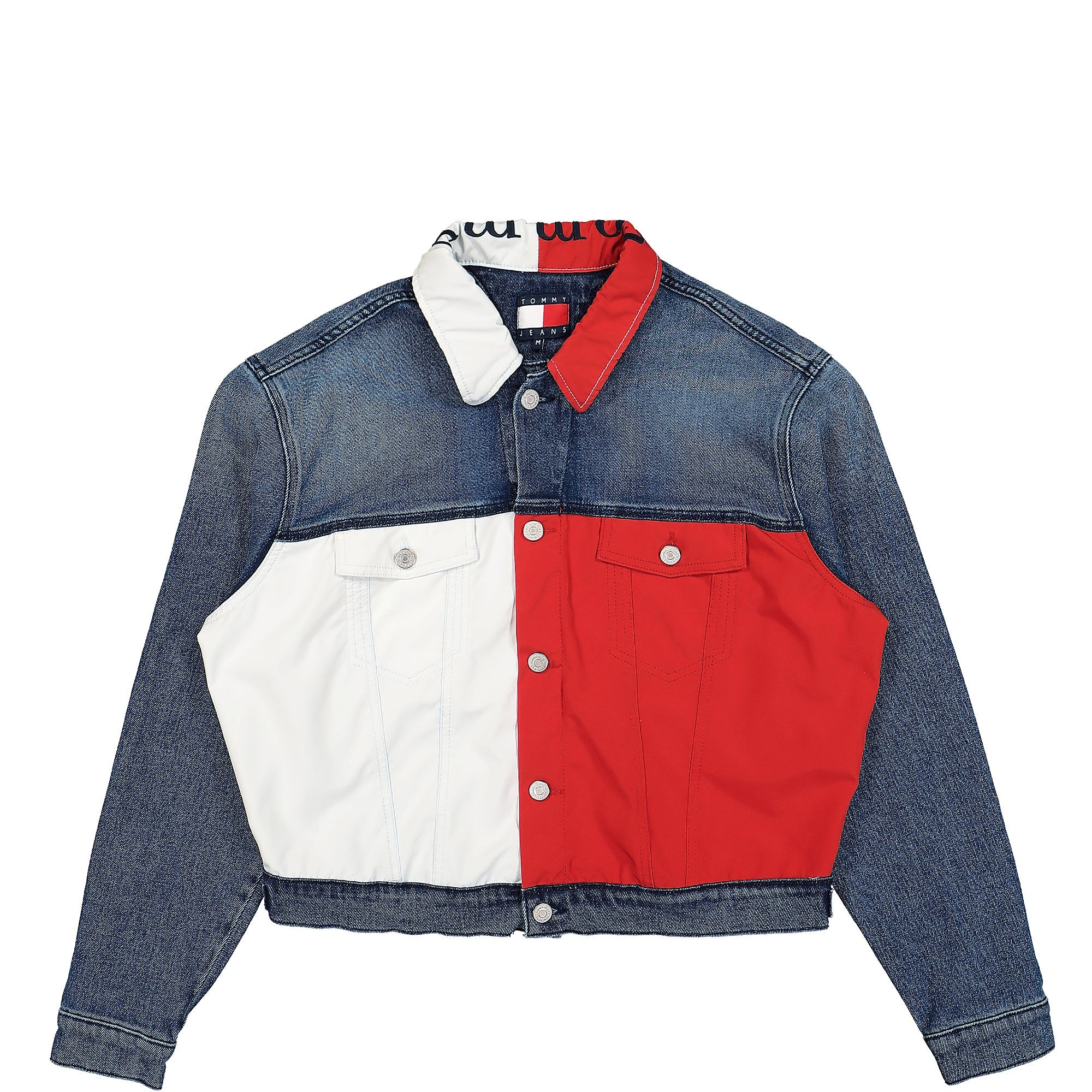 Tommy Jeans® TJCU Crop Flag Trucker Jacket blue - dxlNZwCQ