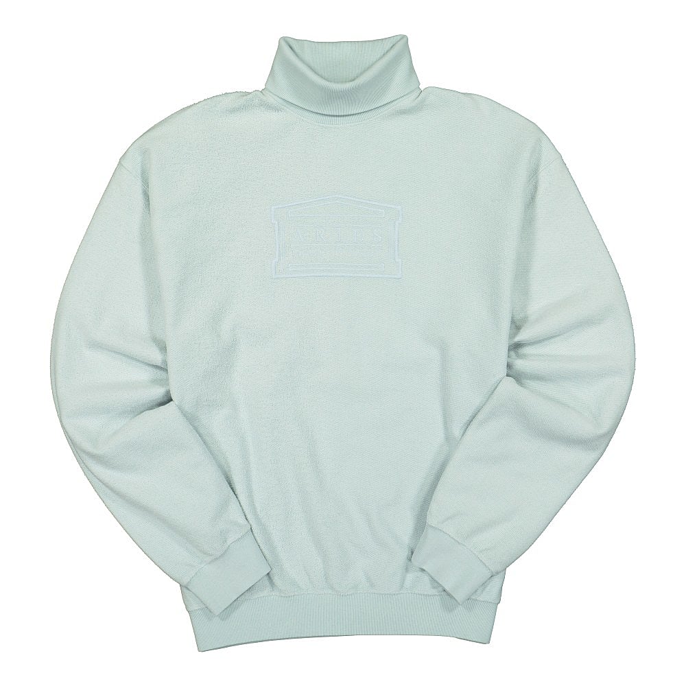 Aries® Reverse Fleece Turtleneck Sweat blue - x6kCEwNS