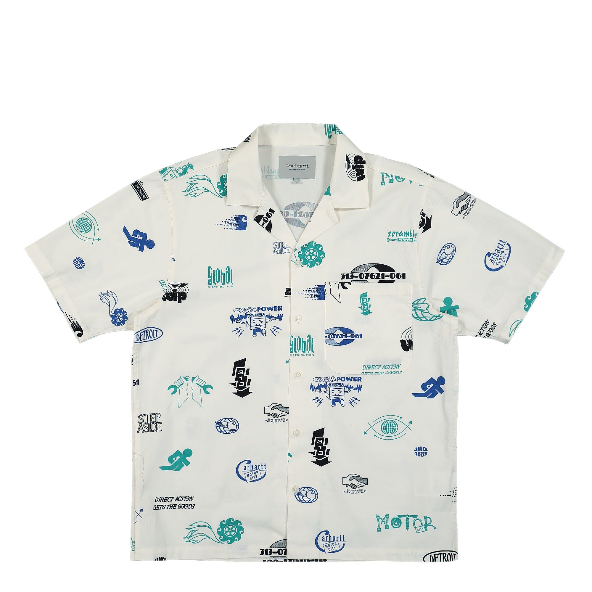 Carhartt WIP® S/S Motor City Shirt white - Woj3lk71