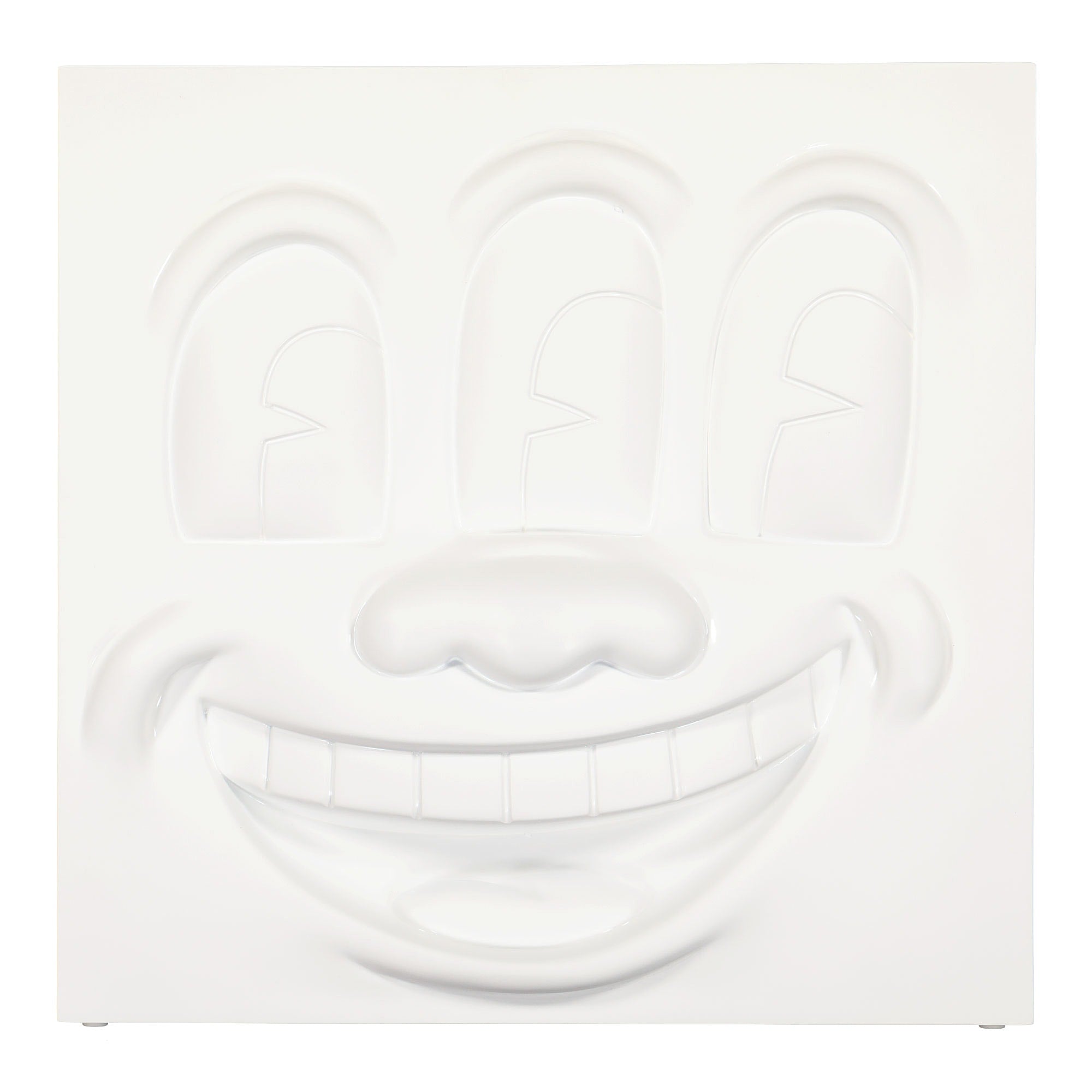 Medicom® Keith Haring Three Eyed Smiling Face Statue white - OdbR9HGj