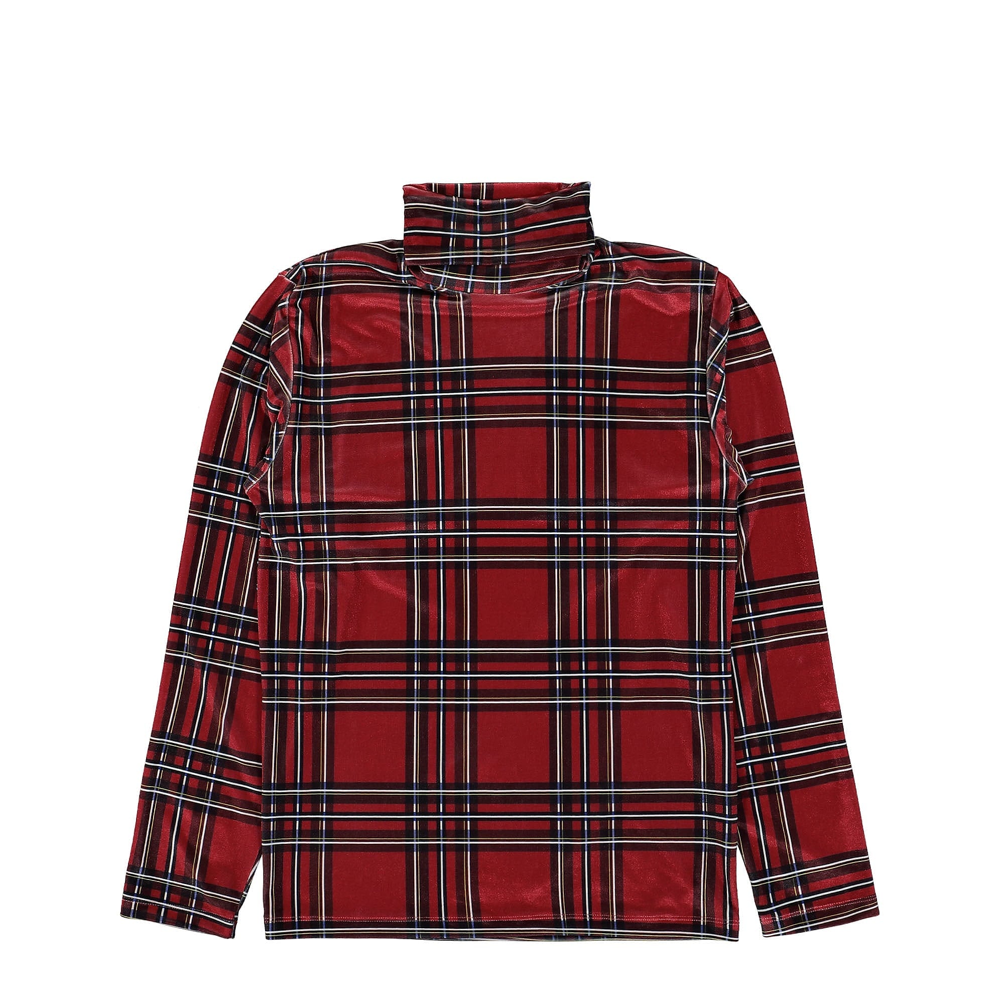 Liberal Youth Ministry® Plaid Velvet Turtleneck red - SqF8tVyU