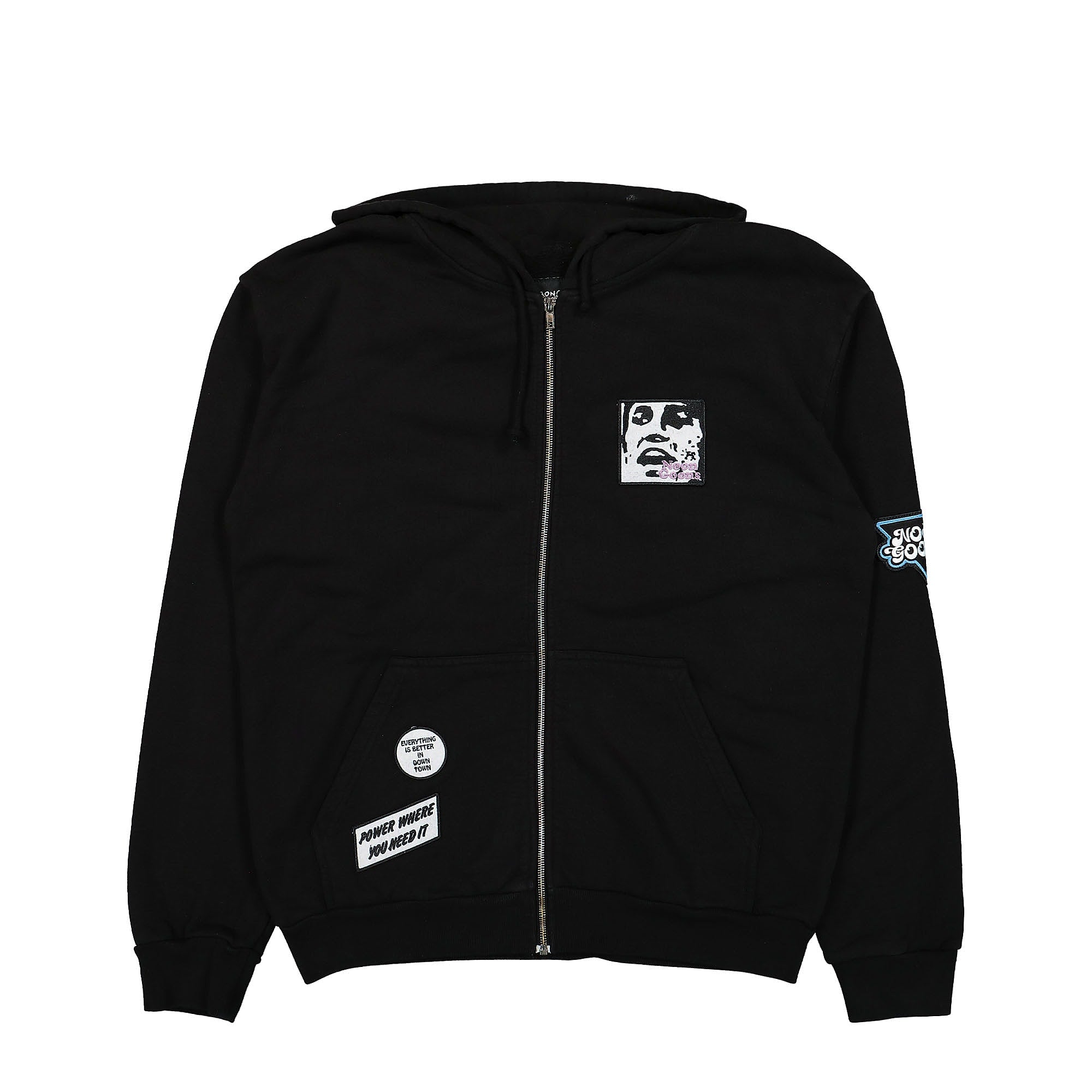 Noon Goons® Patches Zip Hoodie black - EWMUPRCt