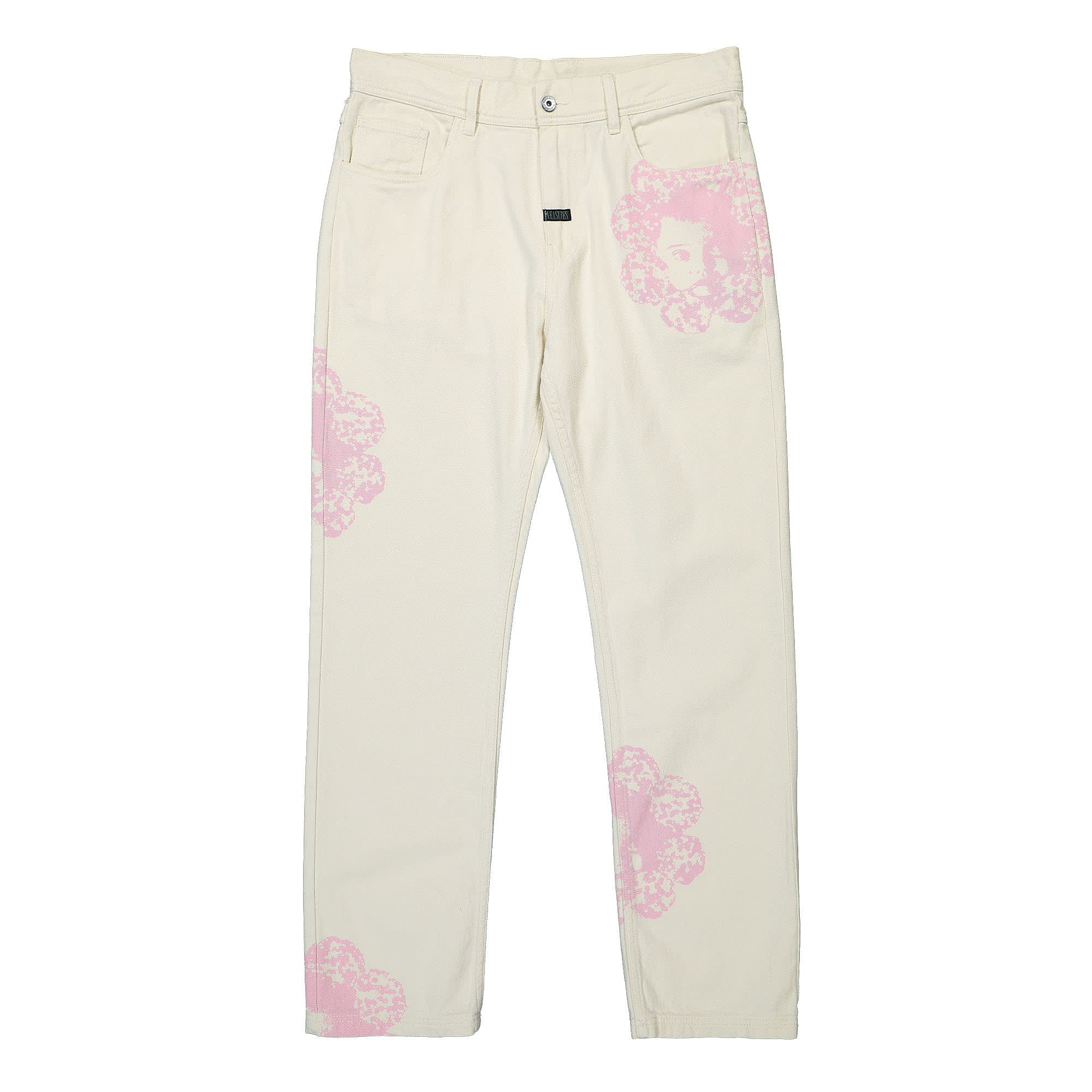 Pleasures® Special Printed Denim Pant white - LUrolHaa