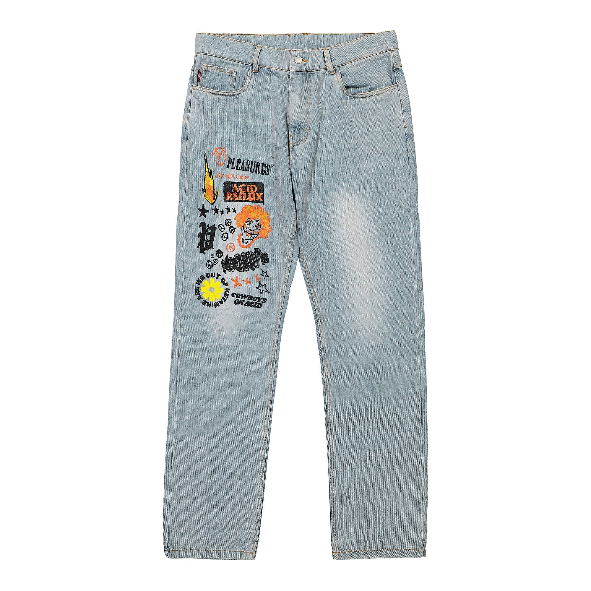 Pleasures® Reflux 5 Pocket Denim blue - Vo5MBKhD