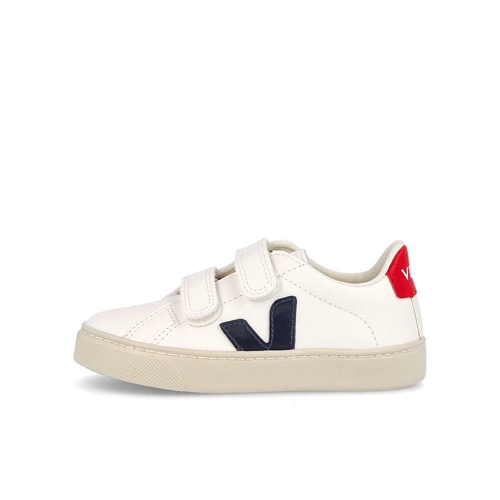 Veja® small esplar velcro chromefree leather white - PFAsXg5X