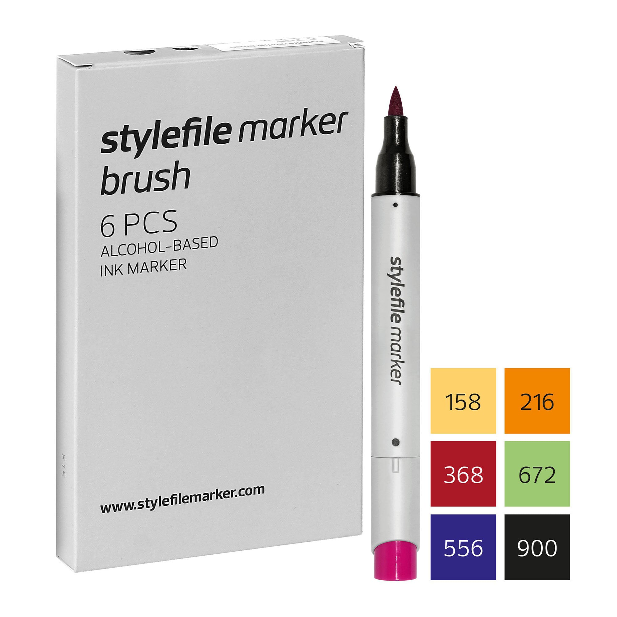 Stylefile® Marker 6er Brush Starter Set 01 multicolored - ibZ0vt8T