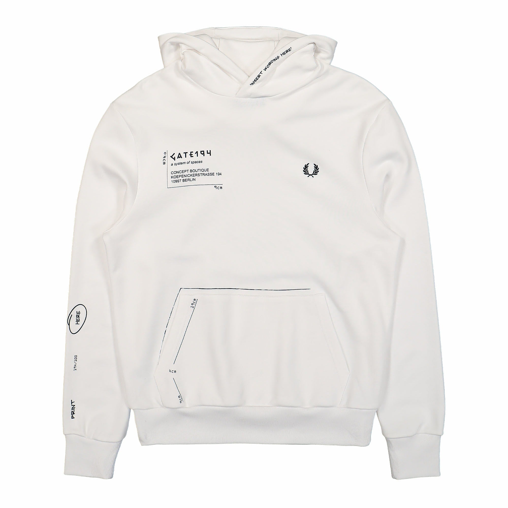 Fred Perry® Printed Hooded Sweatshirt white - Jl5CUkzi