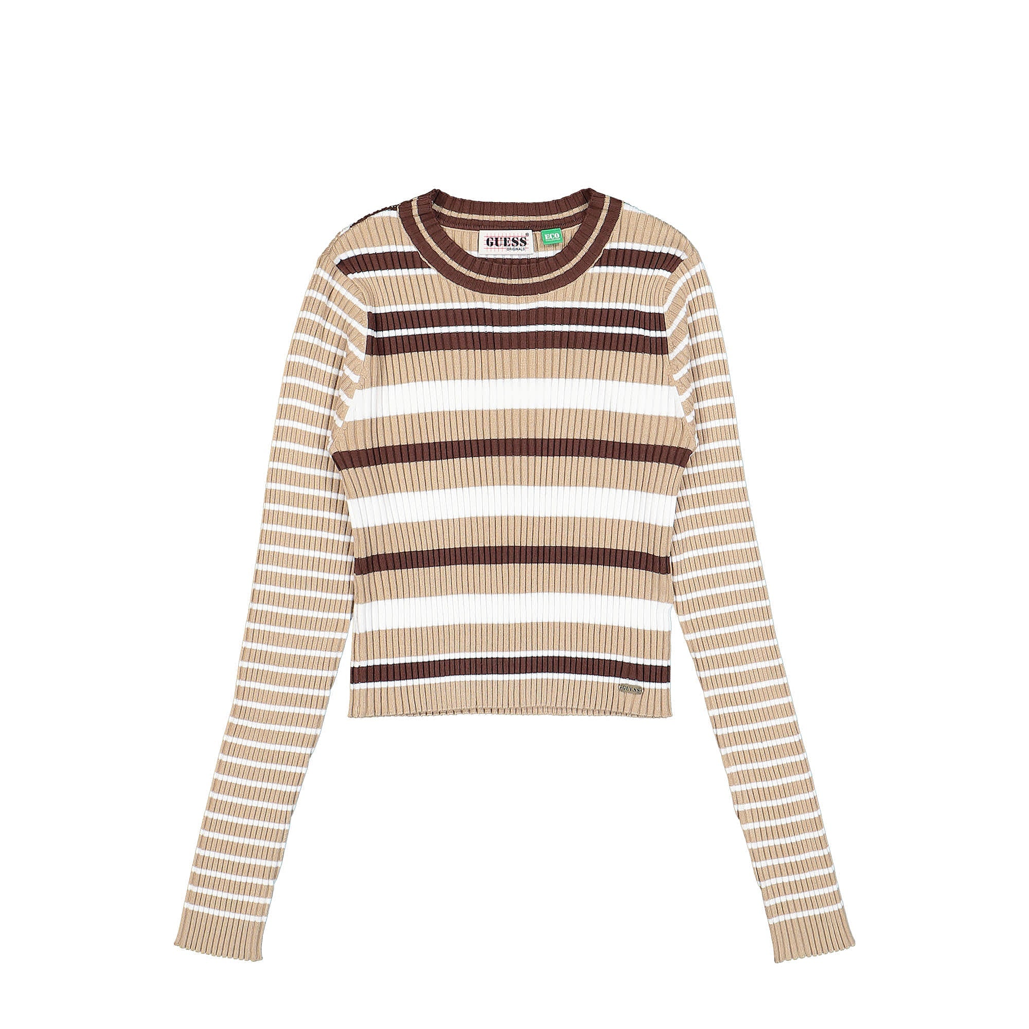 GUESS Originals® Wmns Go Sophia Ls Ribbed Sweater beige - 06Ap6DUw