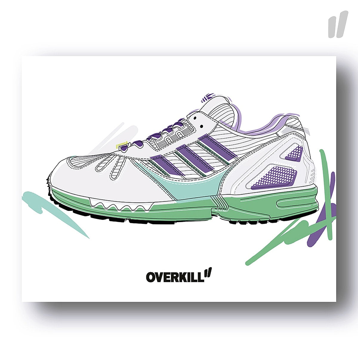 Overkill® ZX 7000 Postkarte Standard multicolored - xExC9awb