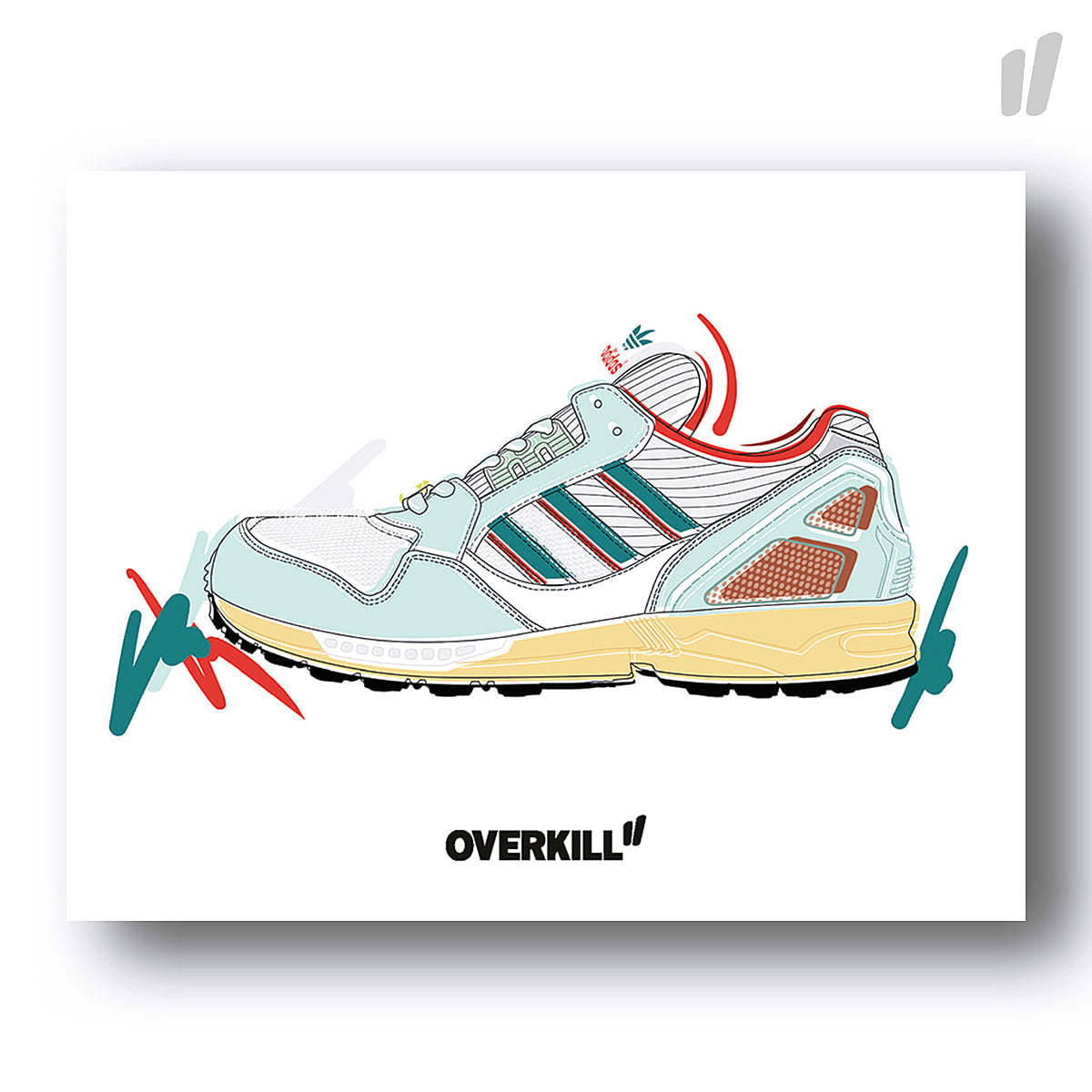 Overkill® ZX 9000 Postkarte Standard multicolored - WbJ6n2zu